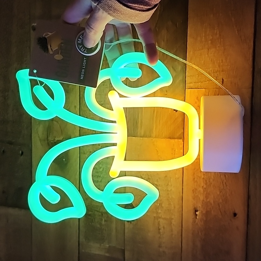Neon Light - Potted Plant Shape